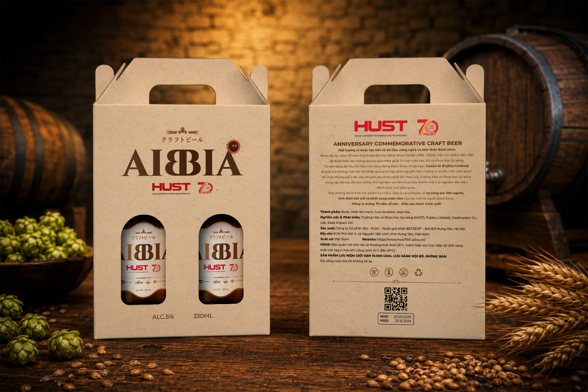 Hộp quà AIBIA 2 chai 330ml